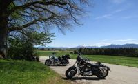 Harley Davidson, Sportster, Road King, Alpenpanorama