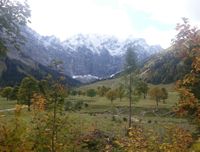 Eng Alm, Karwendel, Bergpanorama, Oktober, Herbst
