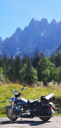 Road King, Harley Davidson, Bergpanorama, Julische Alpen