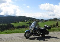Mittelkärnten und Gurktaler Alpen, Straßenkönig, Harley Davidson Road King Classic, Motorradtour Kärnten, European Bike Week